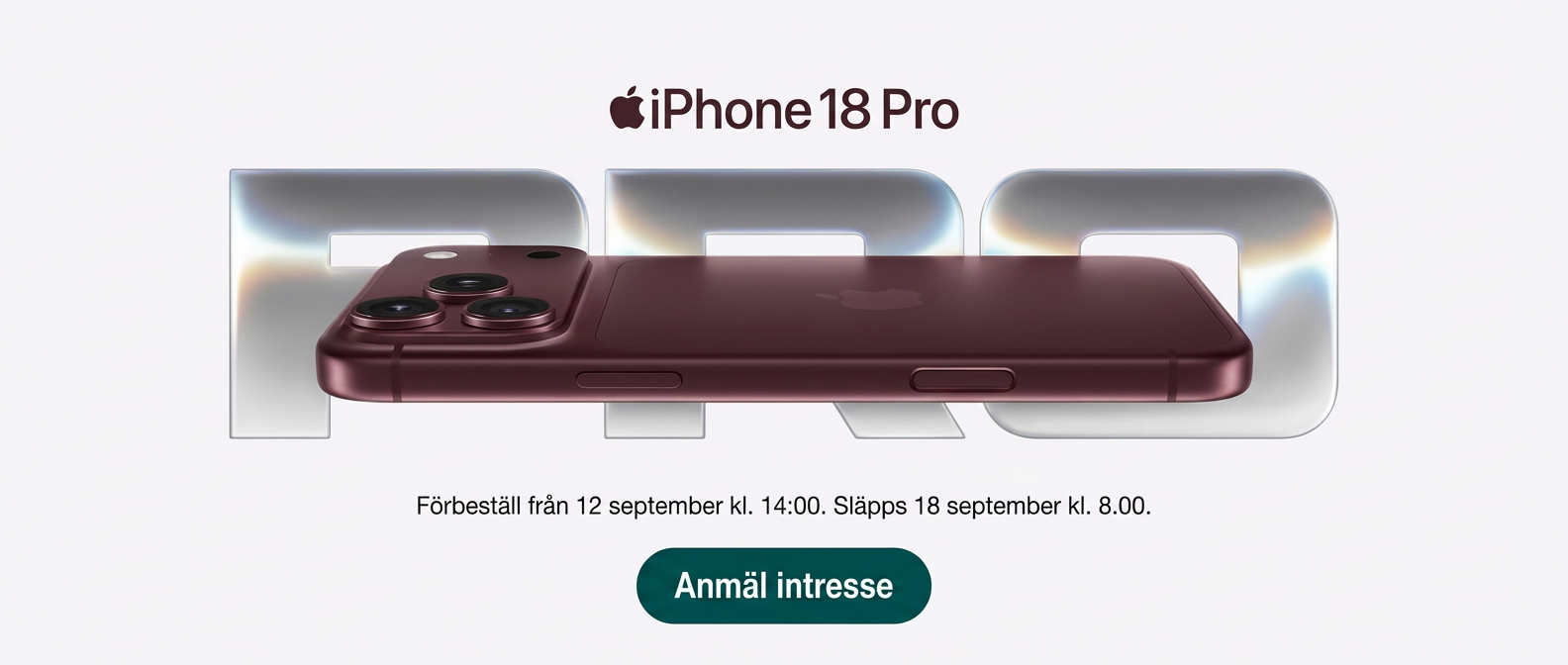 iPhone 18 Pro i vinröd finish