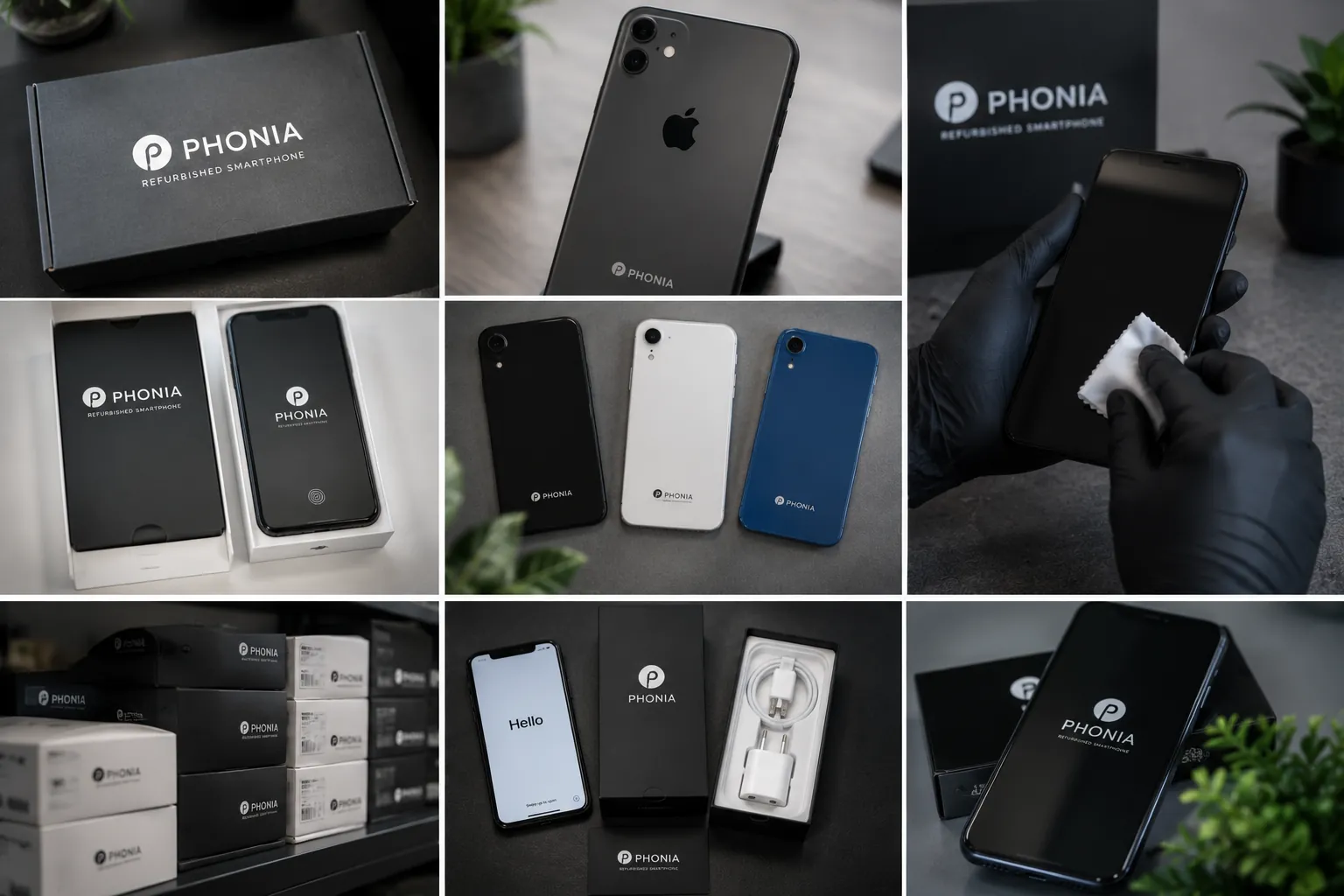 Renoverade smartphones och mobiltelefoner i nyskick